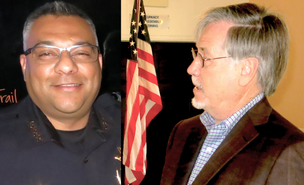 Martinez Police Chief Manjit Sappal (at left), and Contra Costa County Director of Medical Services Dr. William Walker. (PAUL CRAIG / Courtesy) 